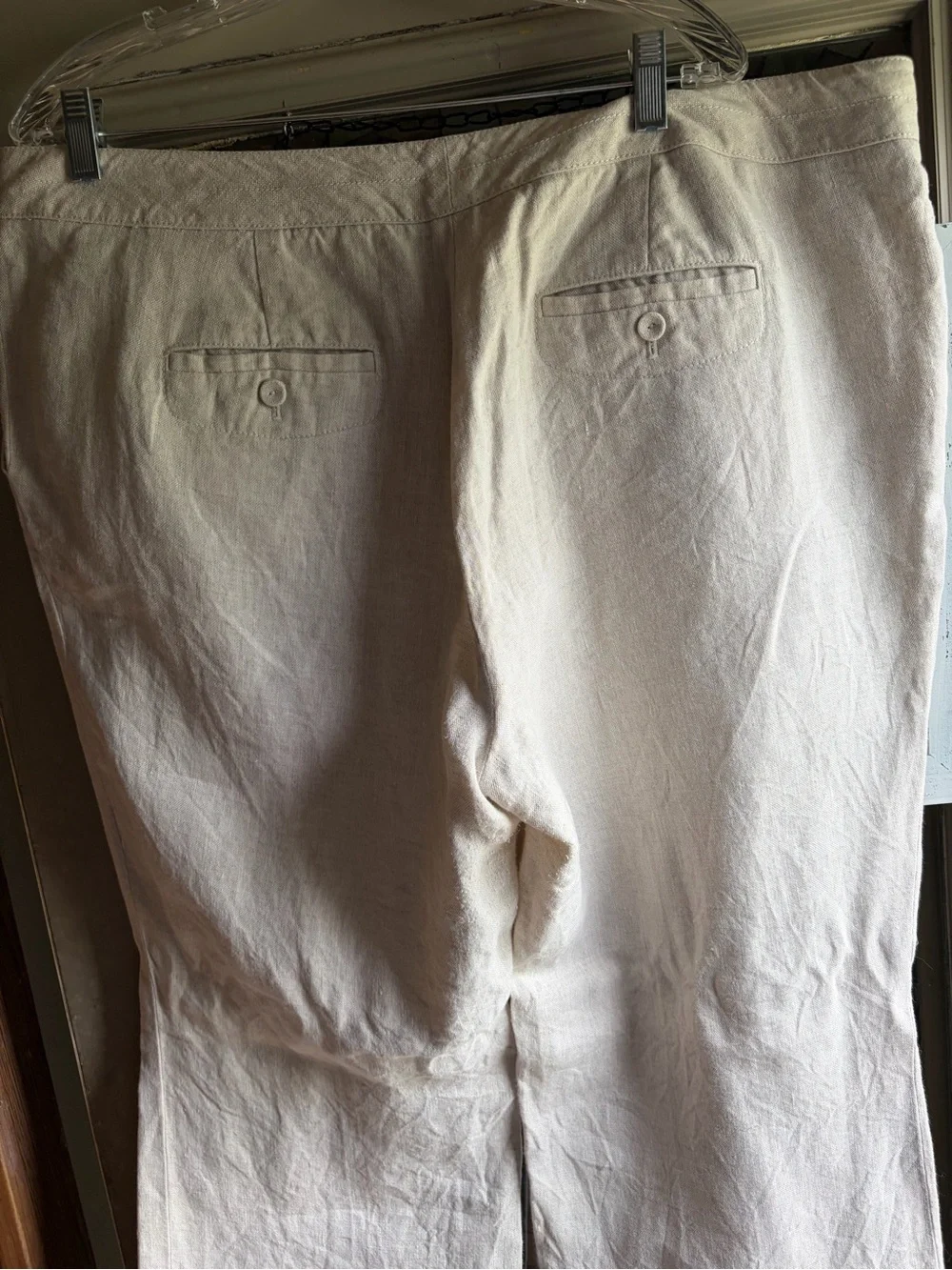 Talbots Stone Linen Pants